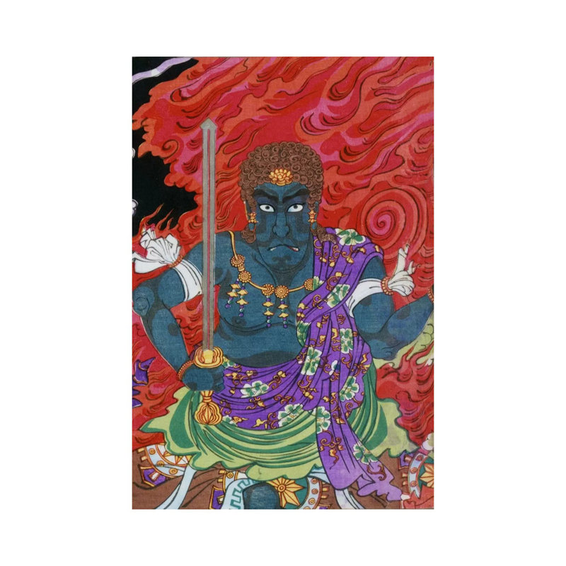 Acala (Fudo) With Sword by Unknown Artist - Wrapped Canvas Print