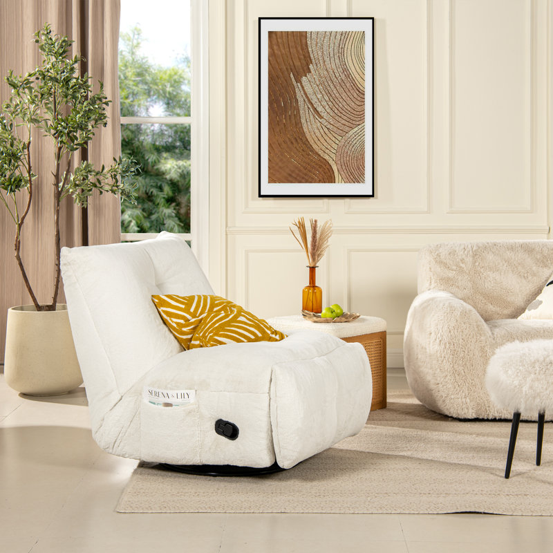 Deantown Upholstered Swivel Recliner