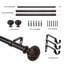Tringle à rideaux simple réglable Jacarion de largeur totale x 1 po de diamètre-446974663-446974659
