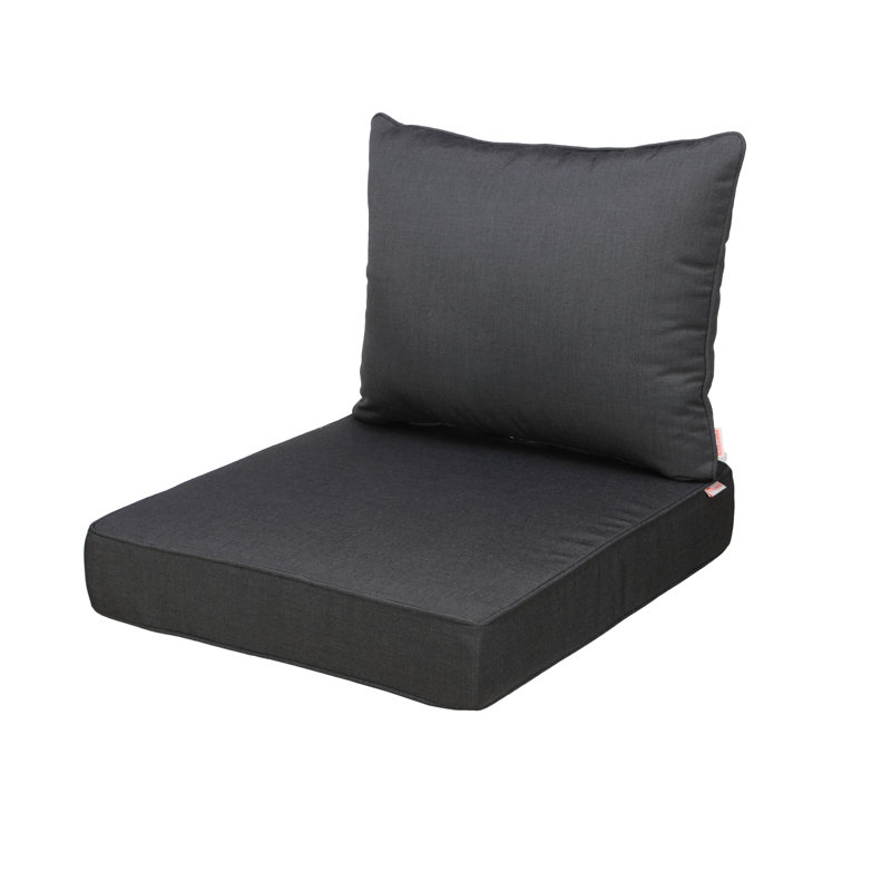Meridian Outdoor Stylish Deep Seating Backrest and Cushion Set, Sunbrella®, Light Gray