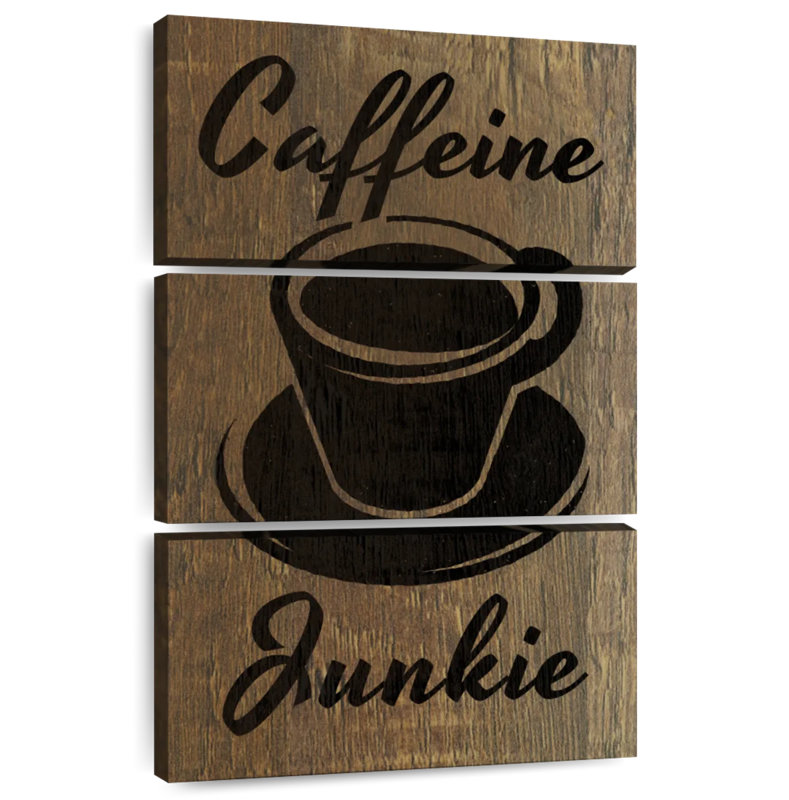 Yarlin Caffeine Junkie Typography, 50" H x 32" W