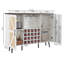 Armoire à vin de porte de grange avec porte-bouteilles et porte-verres à vin-2087563095