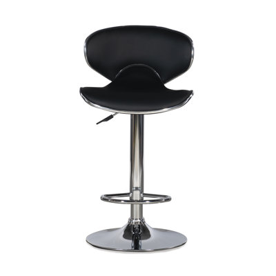Aishvi Swivel Upholstered Adjustable Height Counter Stool with Metal Frame
