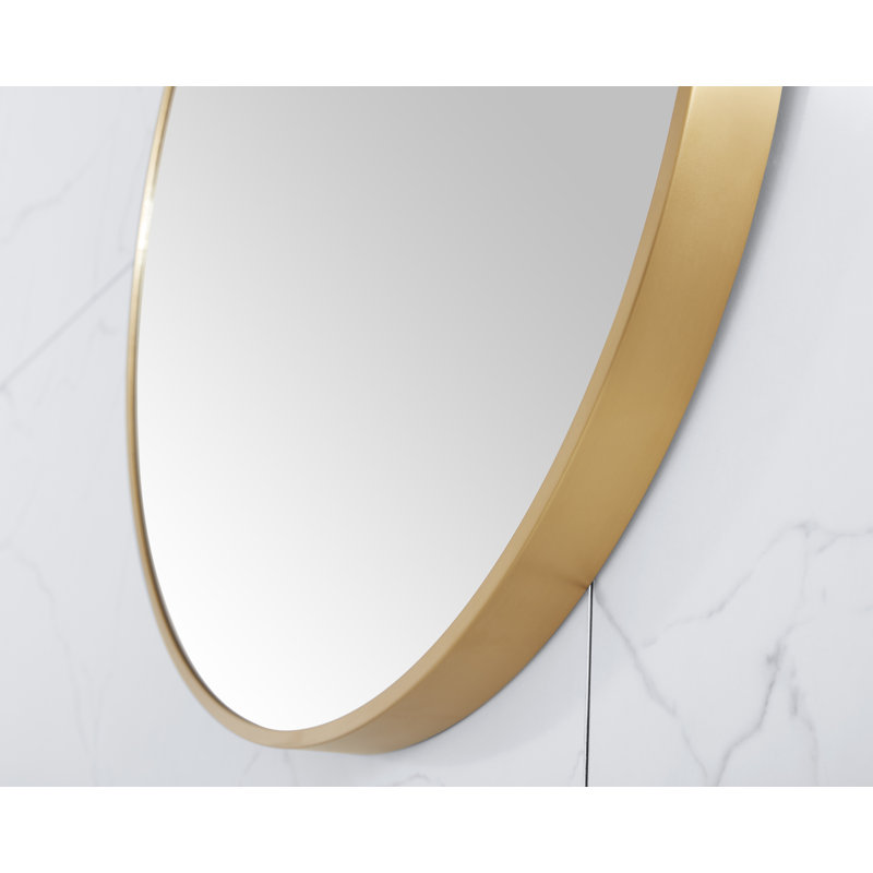 Avon Metal Round Wall Mirror, Gold, 30" x 30"