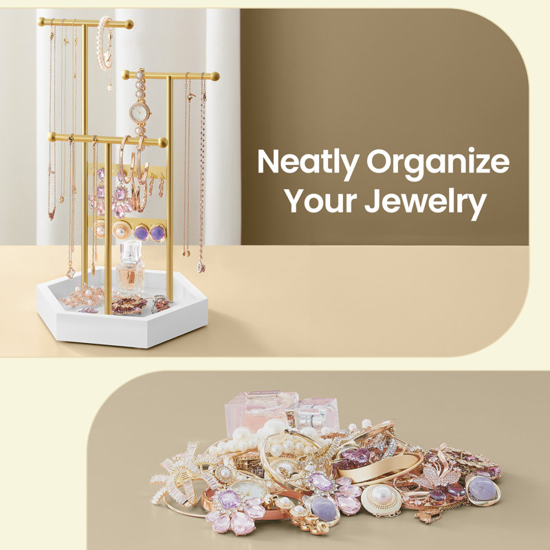 Jewellery Stand +, Gold
