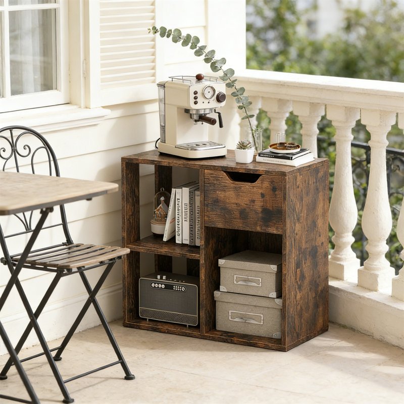 53cm H x 60cm W Standard Bookcase, Brown