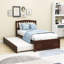 Lit plateforme simple en bois avec lit gigogne-110209594