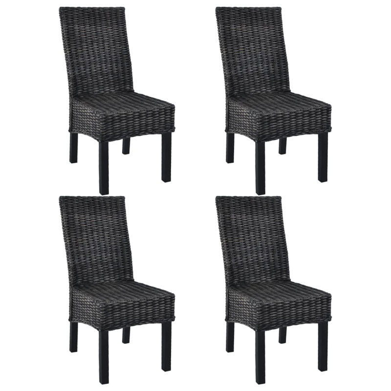 Hemsworth Dining Chair, Dark Grey with White Wash Finish