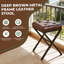 Stool/Chair,1Pcs,BROWN Leather,Metal Leg,40.5X33.5X44.5Cm-494668038