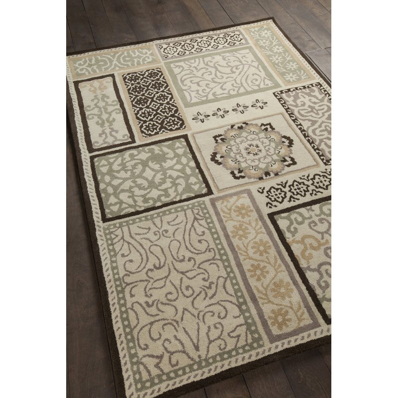 Tapis brun / brun clair Abbeville, 5 pi x 7 pi
