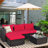 4 - Person Patio Conversation Set with Cushions-368006427