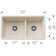 Precis SILGRANIT 33" 60/40 Reversible Double Bowl Undermount Kitchen Sink with Low Divide