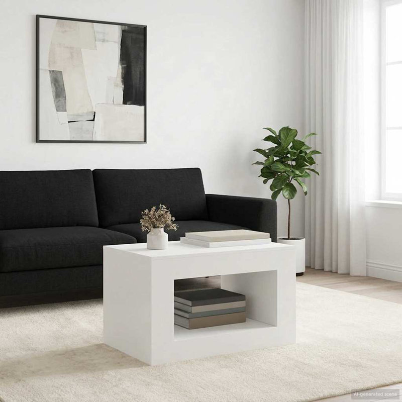 Coffee Table, White, White, White