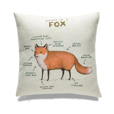 Animal Animal Print Feather Linen Throw Pillow