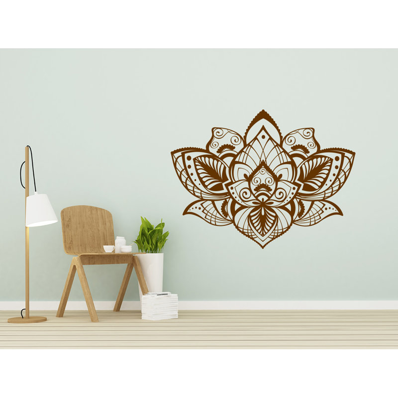 Plants & Flowers Non-Wall Damaging Wall Decal, 32" H x 42" W, Brown