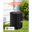 Baril de pluie pliable, baril de collecte d'eau de pluie portatif 53 gallons, système de collecte d'eau de pluie en PVC 1000D, réservoir d'eau de jardin avec ensemble de robinet et de trop-plein, noir