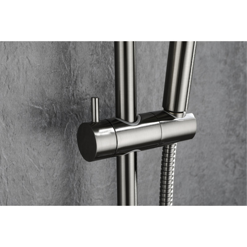 59 - Inch Hose Handheld Shower With 28 Height Adjustable Slide Bar, Stainless Steel Material, Functional Spray Settings For A Comfortable Experience Bar And Hose, Robust Various Patterns