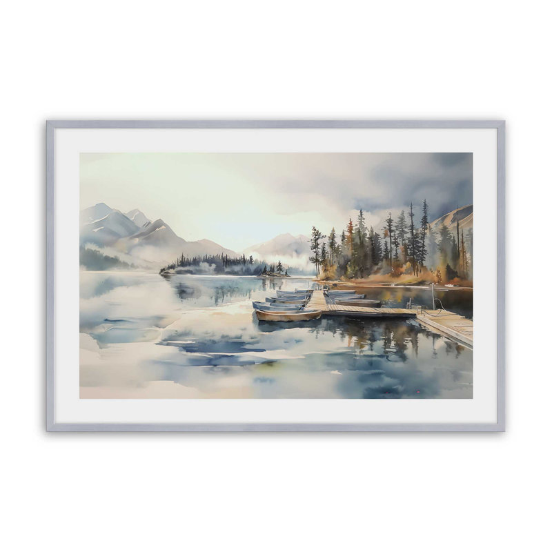 Harbour of Stillness, reproduction encadrée, H 12,25 po x l 15,25 po, Chrome poli