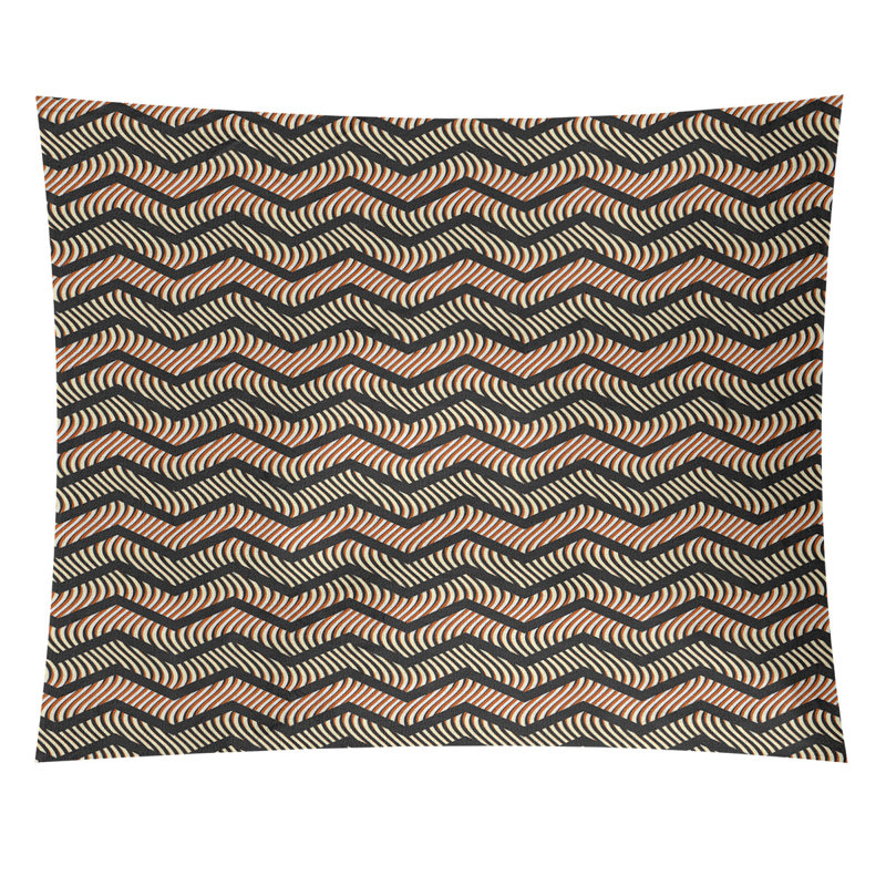 Tapisserie Stephenie, H 27,5 po x l 37,5 po, Noir / Orange