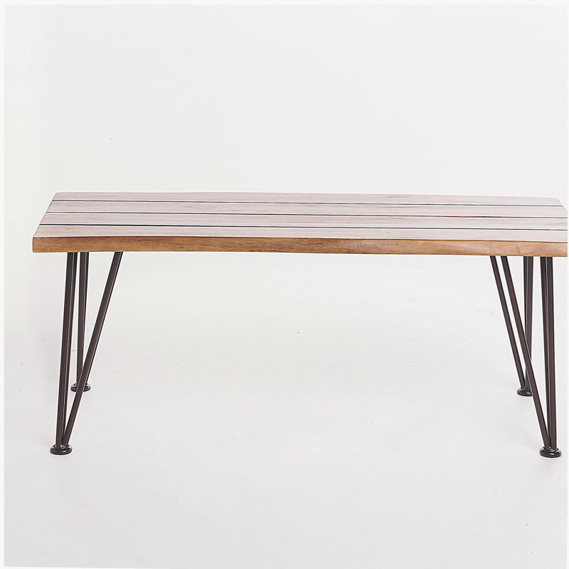 ZION INDUSTRIAL WOOD AND METAL COFFEE TABLE