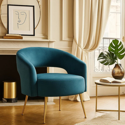 Fauteuil d'appoint 27,5 po Candide Modern Glam