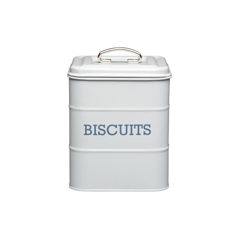 Living Nostalgia Biscuit Storage Tin, Light Grey