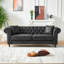3+3 Seater Tech Fabric Chesterfield Sofa Set - Roll Armrest, Mid Century Modern, Combo Couch