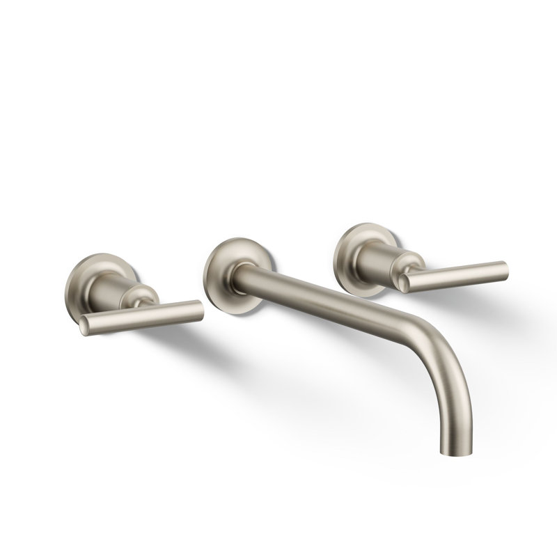 Purist® Wall Mounted Bathroom Faucet, Vibrant Brushed Nickel, Lever Handle