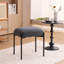 Romere Tabouret de coiffeuse rembourré en tissu avec pieds en métal-650190825
