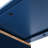 Marlowe Modern Navy Kitchen Island With Extended Table, Led Lights, And Storage Compartment Rolling Tabletop, Lighting & Functional Compartment, Blue