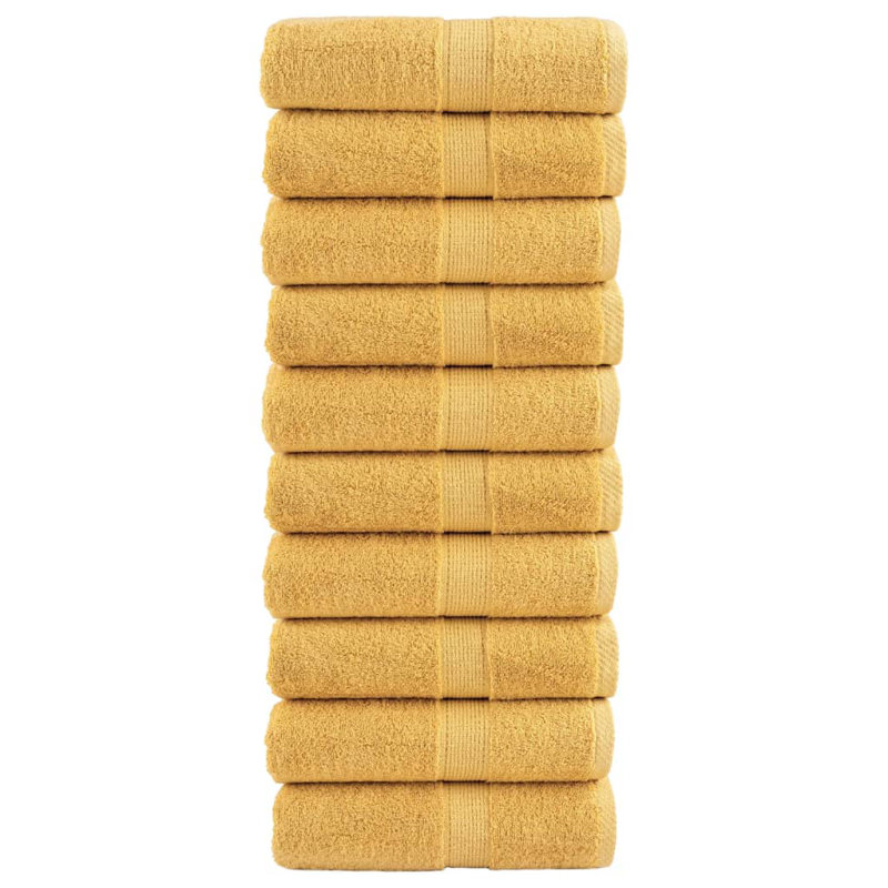 Rhylen 100% Cotton Fingertip Towel, Gold