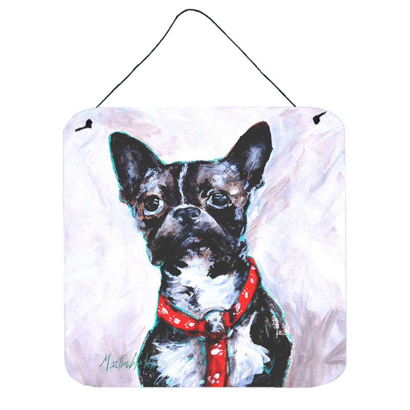 Décoration murale terrier bringé ziggy boston