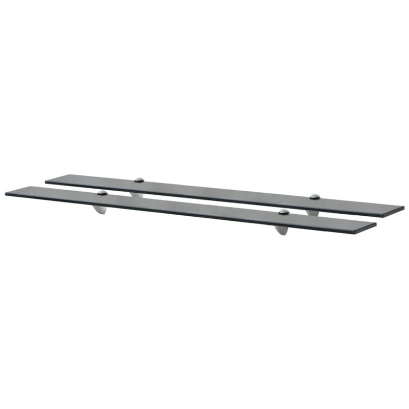 Annalys 2 Piece Floating Shelf, Black, 0.31" H x 39.4" W x 7.9" D