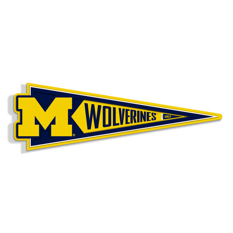 NCAA Michigan Wolverines Pennant Sign