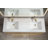 Fully assembled 60" Oak Floating Bathroom Vanity Modern Wall-Mounted Double Basin Bathroom Dressing Table Set