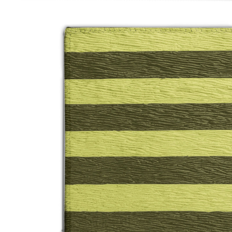 Tapis intérieur / extérieur brun HorizontalStripes, Rectangulaire 2 pi x 3 pi
