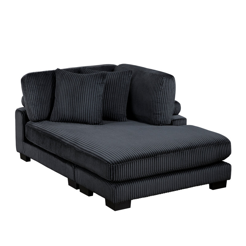 Chaise longue noire Traverse