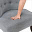 Chaise d'appoint gris foncé avec pieds en bois massif et élégance traditionnelle