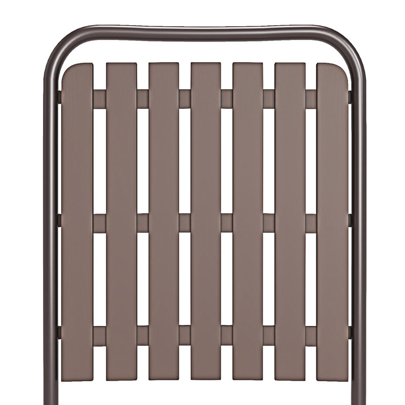 Ensemble de 2 chaises pliantes, Brun antique