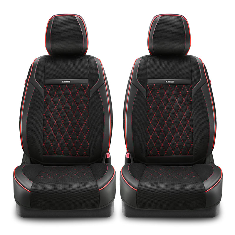Front Seat Covers With Airbag Compatible, Reserved Opening Holes For Headrest, Universal Fit For Most Cars