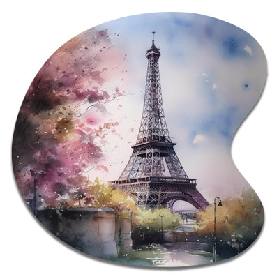 Greeley - Unique Shape Paris Metal Art, Asymmetrical Metal Wall Sculpture Print