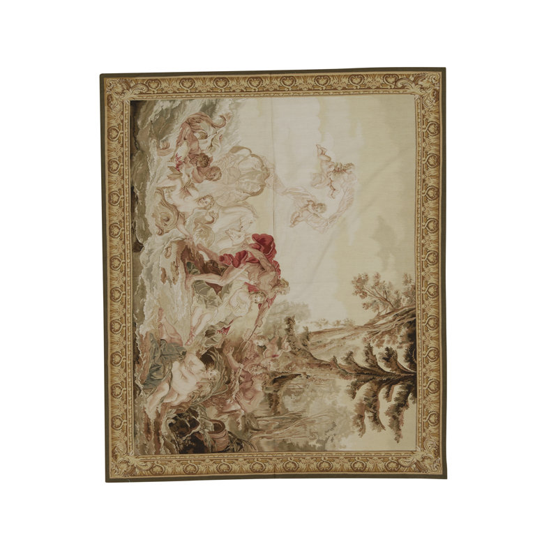 Tapis en laine noué à la main brun / beige