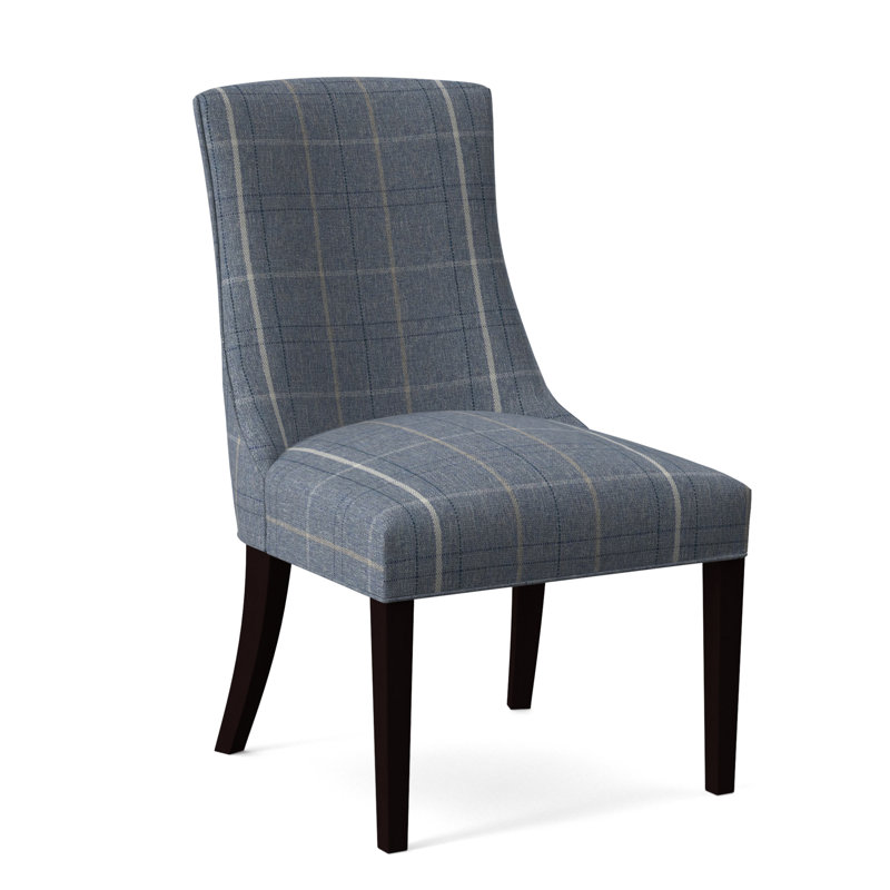 Chaise de salle à manger Tuxedo, Finition java, Indigo géométrique 0414-63