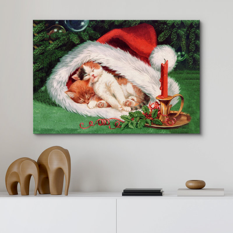 Merry Christmas - reproduction sur toile tendue, L 18 po x H 12 po