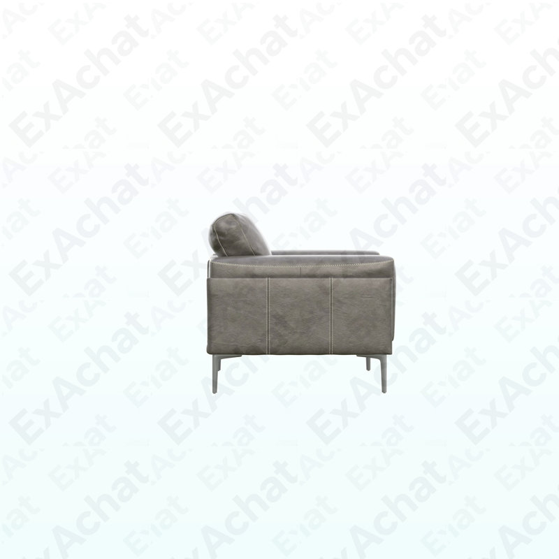 Charcoal Gray Leather Chair