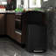 13-Gallon Stainless Steel Step On Trash Can Kitchen Soft Close Garbage Bin With 30 Garbage Bags-119716741