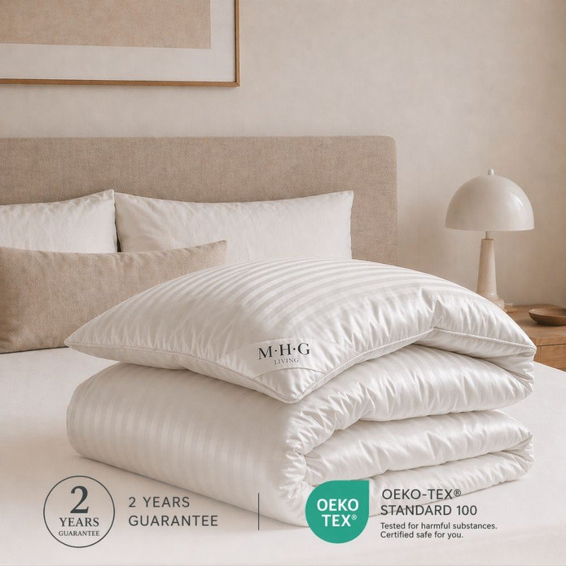 MHG Living Winter Microfibre Duvet 16.5 Tog with Breathable Hypoallergenic Hollowfibre Filling Cooling- Available Single/Double/King/Super King