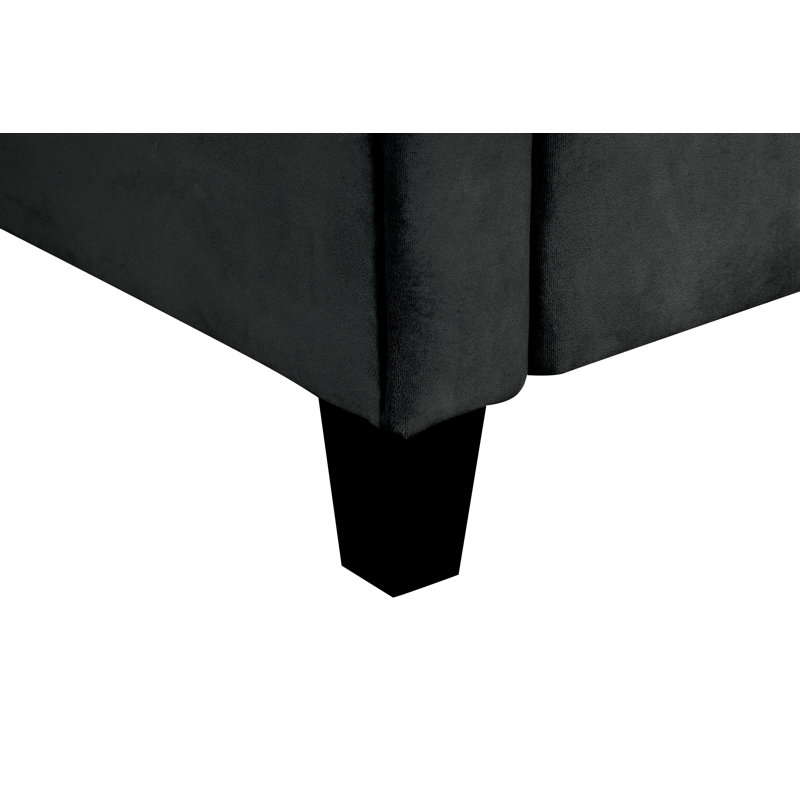 Canapé-lit modulaire confortable et canapé pour salon, chambre, bureau, petit espace, H 32,75 po x l 57 po x P 33 po, Noir