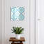 Key cabinet for home, Opens to the right, 30x30x5, Black, Geometric patterns in shades of turquoise, 