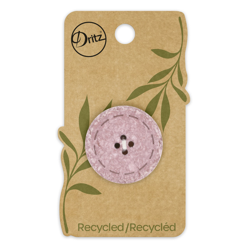 Bouton rond en coton recyclé Dritz, 30 mm, 3 boutons